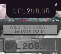Screenshots of focal length printed in margins of film frames