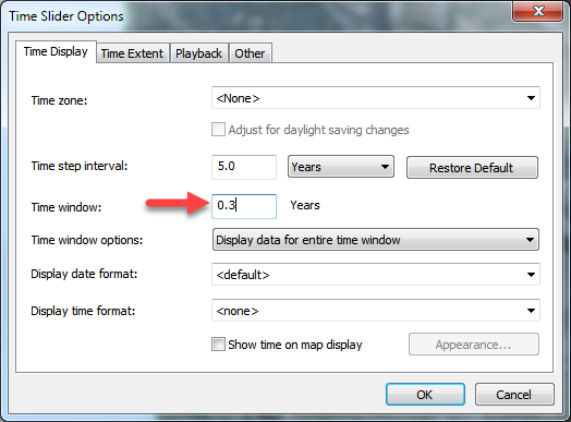 Time Slider Settings