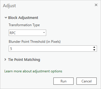 Adjustment options