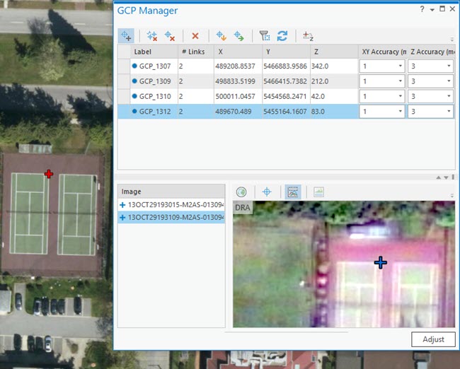 Collect GCPs from reference imagery
