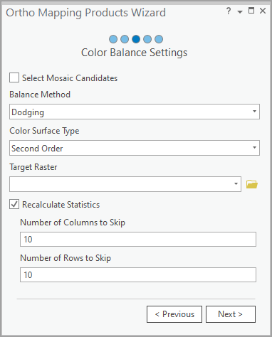 Default color balance settings