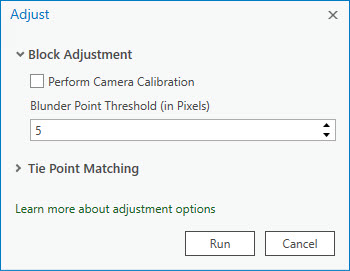 Adjustment settings