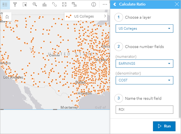 Calculate ratio on all colleges in the United States
