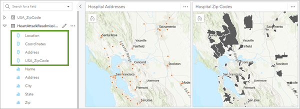 Multiple geographies in the same dataset