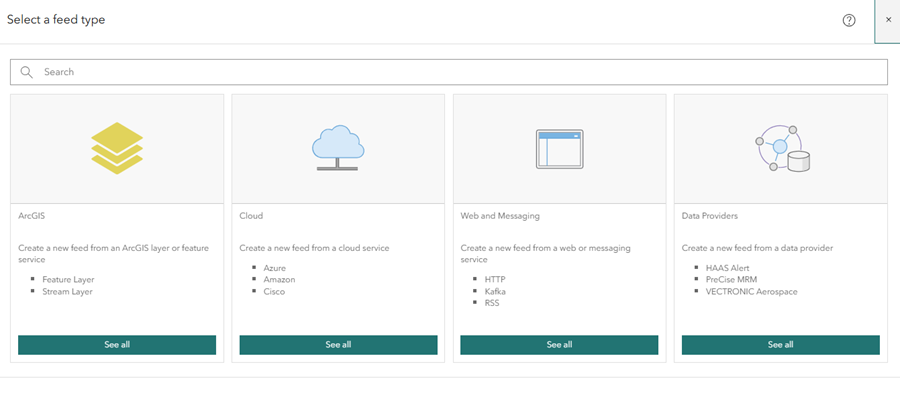 Feed configuration window Feed configuration window