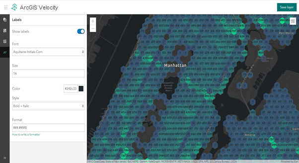 Visualize map image layers—ArcGIS Velocity
