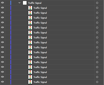 Illustrator Layers panel with replacement symbols