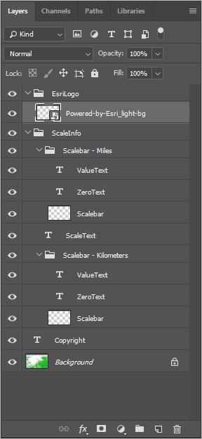 Photoshop layer structure