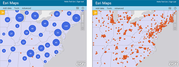 Clustering turned on and off