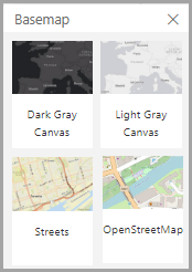 Basemap gallery for standard users