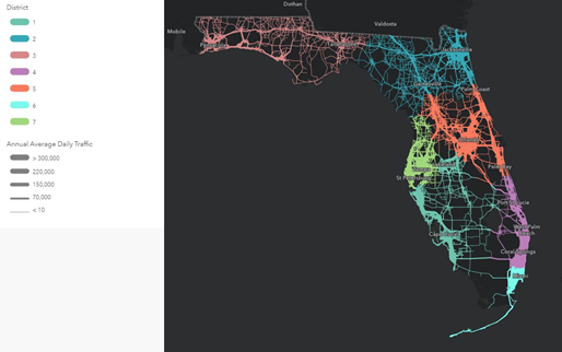 Types and size styling on a map