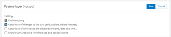 Feature layer editing privileges in ArcGIS Online