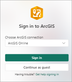 ArcGIS for Power BI sign in prompt