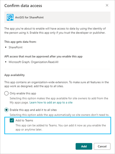 Confirm data access window