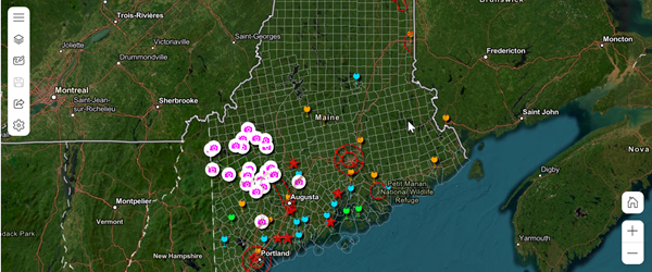 Annotated map from a Teams sketch and annotate presentation