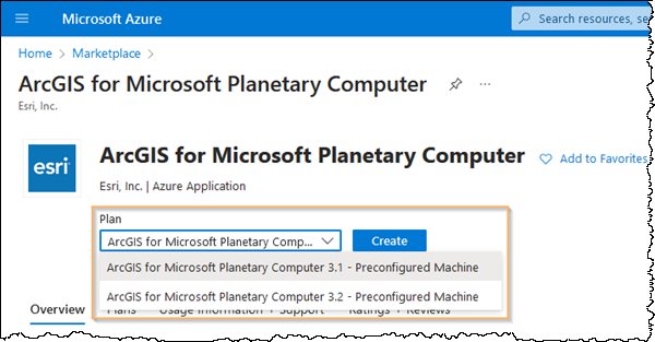 ArcGIS for Microsoft Planetary Computer window ArcGIS for Microsoft Planetary Computer window