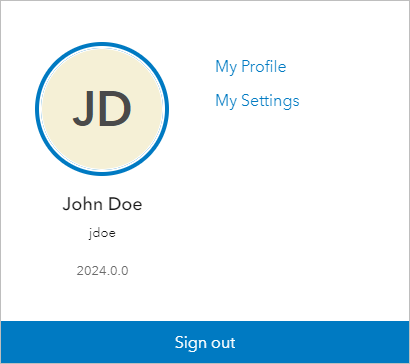 Monitor user account menu with links to the My Profile and My Settings pages and the Sign out button Monitor user account menu with links to the My Profile and My Settings pages and the Sign out button