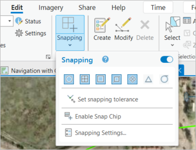 Snapping menu