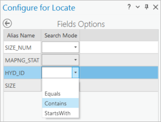 Configure Layer for Locate pane