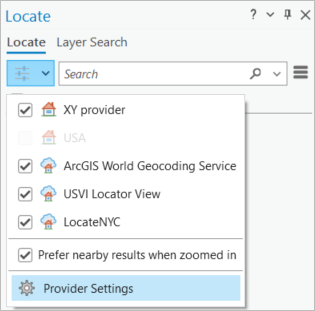 Locate options Locate options