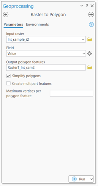 Raster to Polygon tool