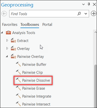 Pairwise Dissolve Tool