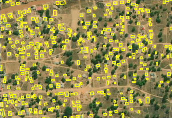 Output feature class containing extracted building footprints in polygon form