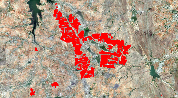 Results showing classified solar photovoltaic parks