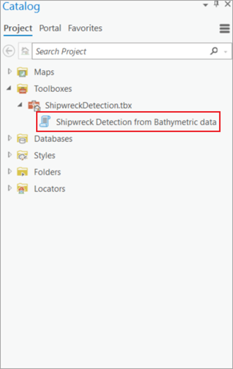 Shipwreck Detection from Bathymetric data tool