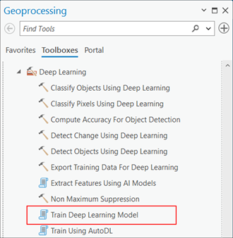Train Deep Learning Model tool