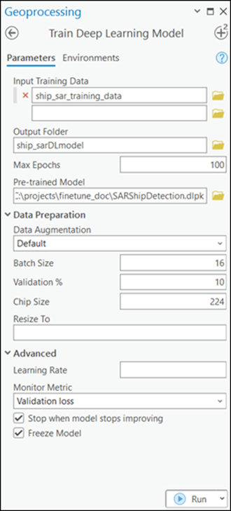 Train Deep Learning Model parameters