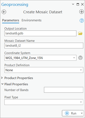 Create mosaic dataset