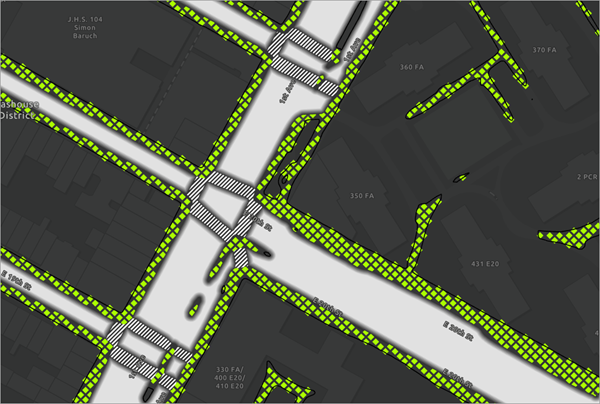 Banner image for the model showing pedestrian infrastructure classification