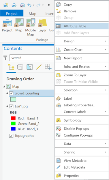 Choose Attribute Table for the resultant feature class.