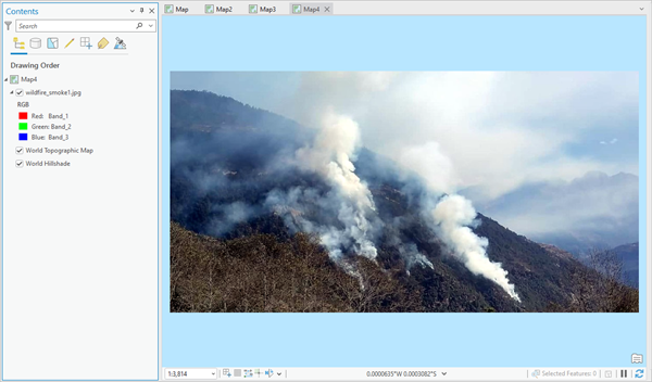 Image of smoke added to the Contents pane