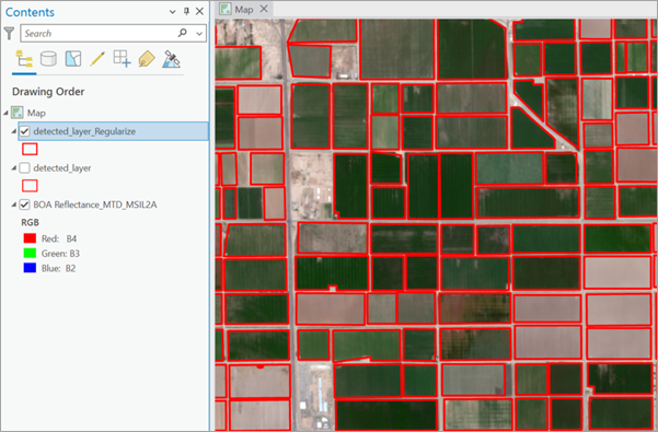 Regularized rectangular agricultural fields