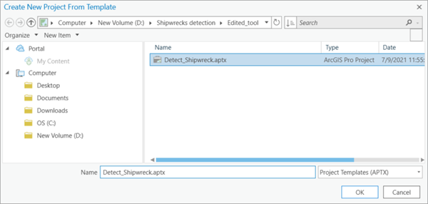 Detect_Shipwreck ArcGIS Pro project template