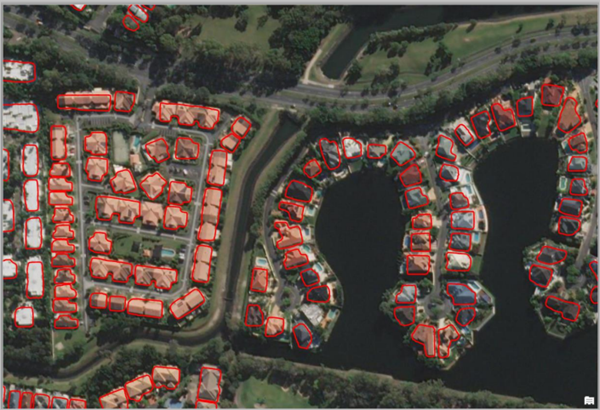 Output feature class containing extracted building footprints in polygon form