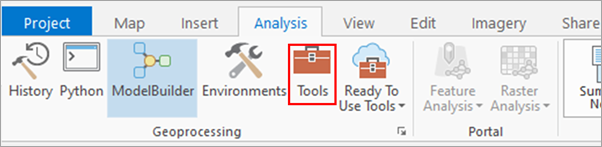 Tools on the Analysis tab