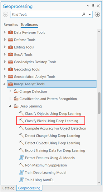 Classify Pixels Using Deep Learning tool