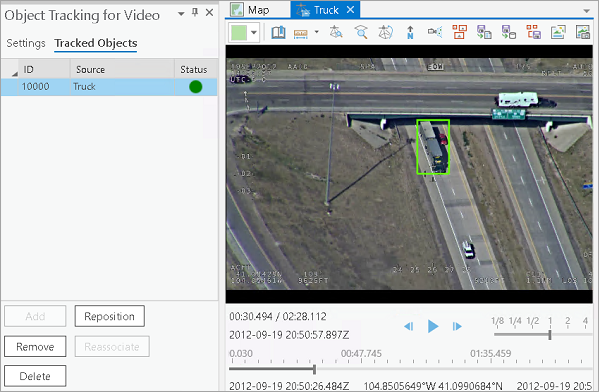 Rectangle around tracked truck