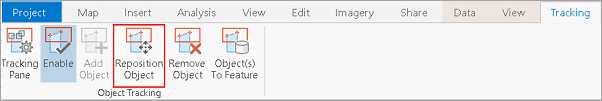 Reposition Object option in Object Tracking group