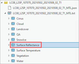 Surface Reflectance (Collection 2 Level-2) Landsat 8 imagery in ArcGIS Pro