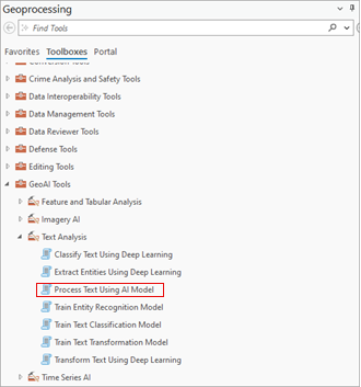 Process Text using AI Model tool