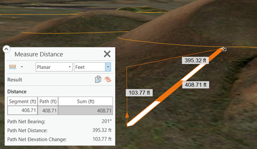 Measure Distance in the globe