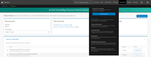 My Esri manage license files