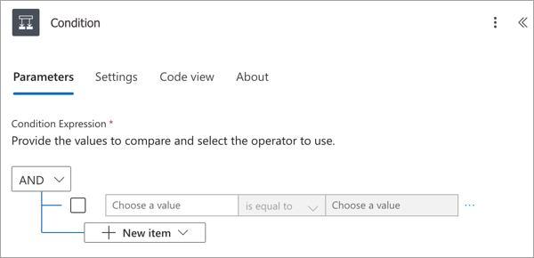 Condition UI in Microsoft Power Automate