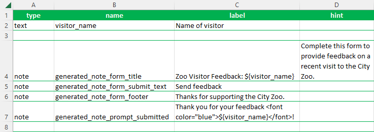 Example custom form elements