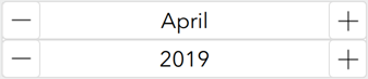 Month and year selector