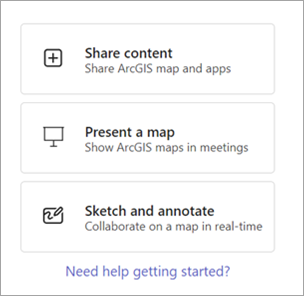 Share, present, and sketch and annotate options